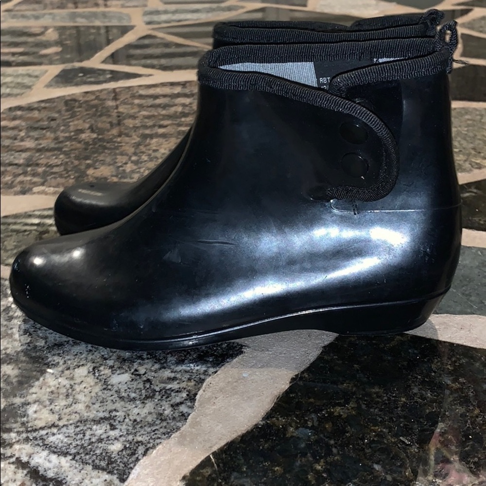 Capelli New York Black Slip-On Ankle Rain Boot - Picture 3 of 8